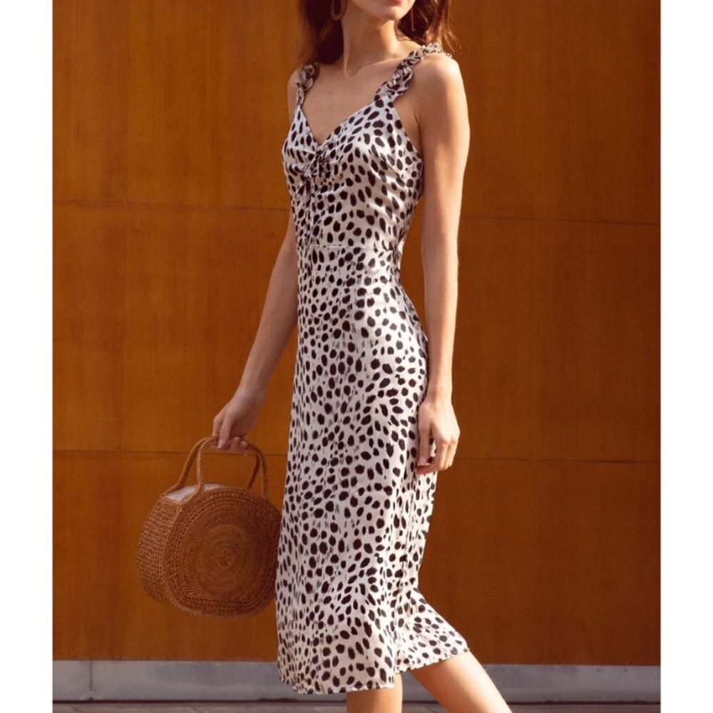 LUCY PARIS Sierra Leopard Animal Print Dress‎ NWT